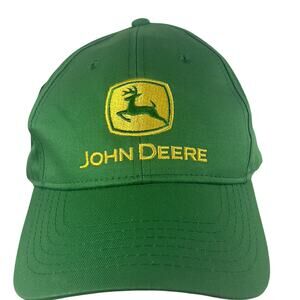 John Deere Cotton Ballcap Hat Adjustable Closure Trucker Farmer Headwear Tags